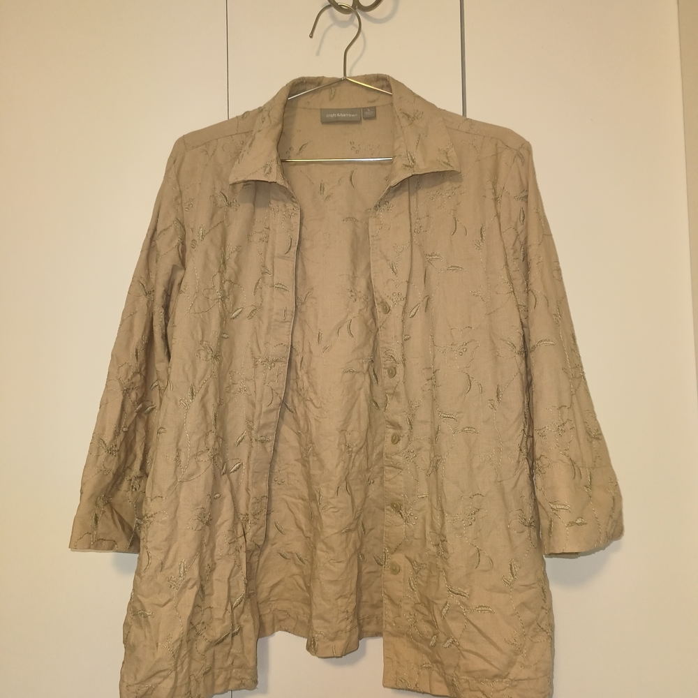 Croft & Barrow Tan Button Down Shirt